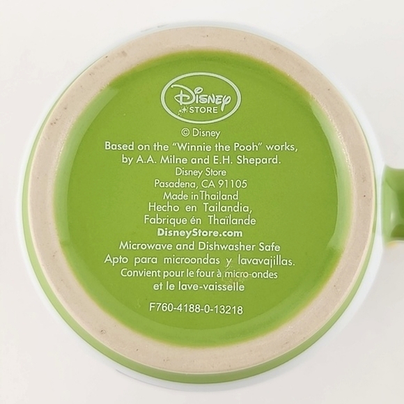 Disney Winnie The Pooh Mug & Friends Green White 3D Scupted Flower 🌼 - Picture 8 of 11